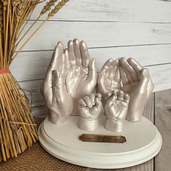 Family Lifecasting Frame – Personalized Art by Say Cheese With Memories